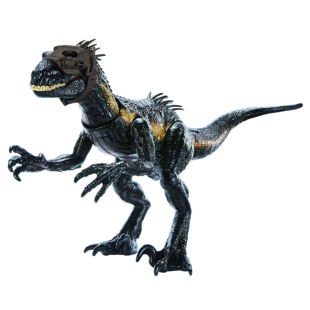 Mattel Jurassic World Track n Attack Dinosaur Action Figure Indoraptor Toy with Lights Sound Motion & Accessories Plus Downloadable App & AR
