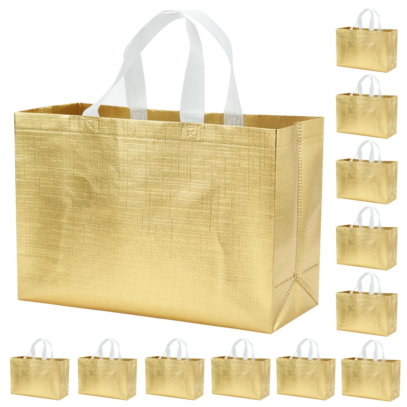 12 PCS Gold Gift Bags