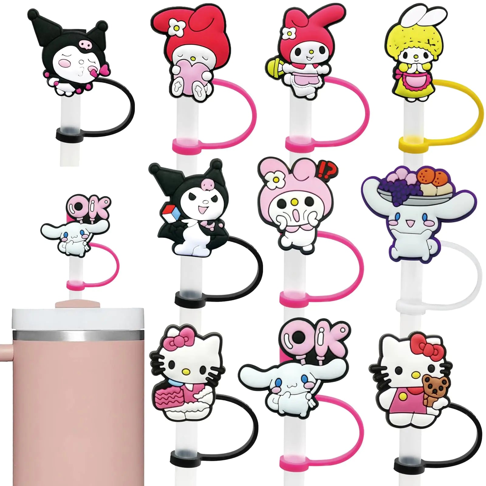 10 Pcs Straw Cover Cap for Stanley Cup