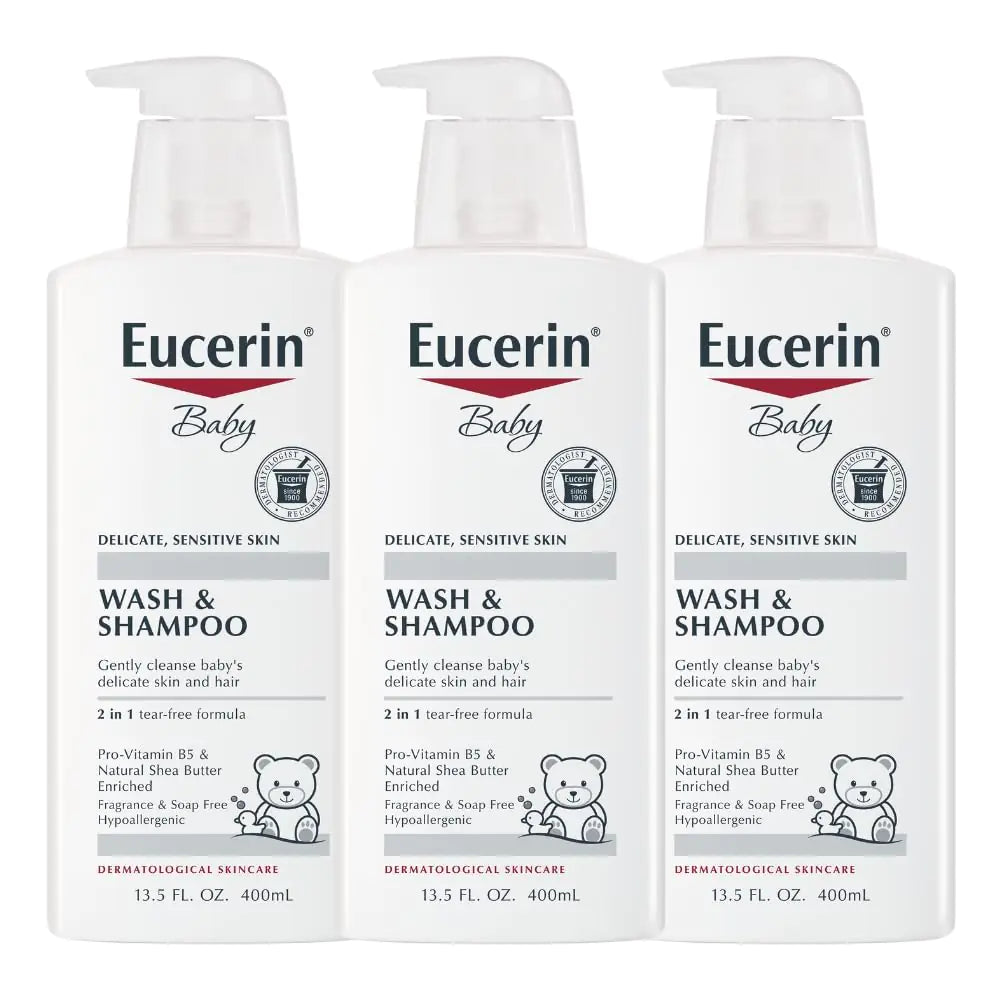 Pack of 3 Eucerin Baby Wash & Shampoo