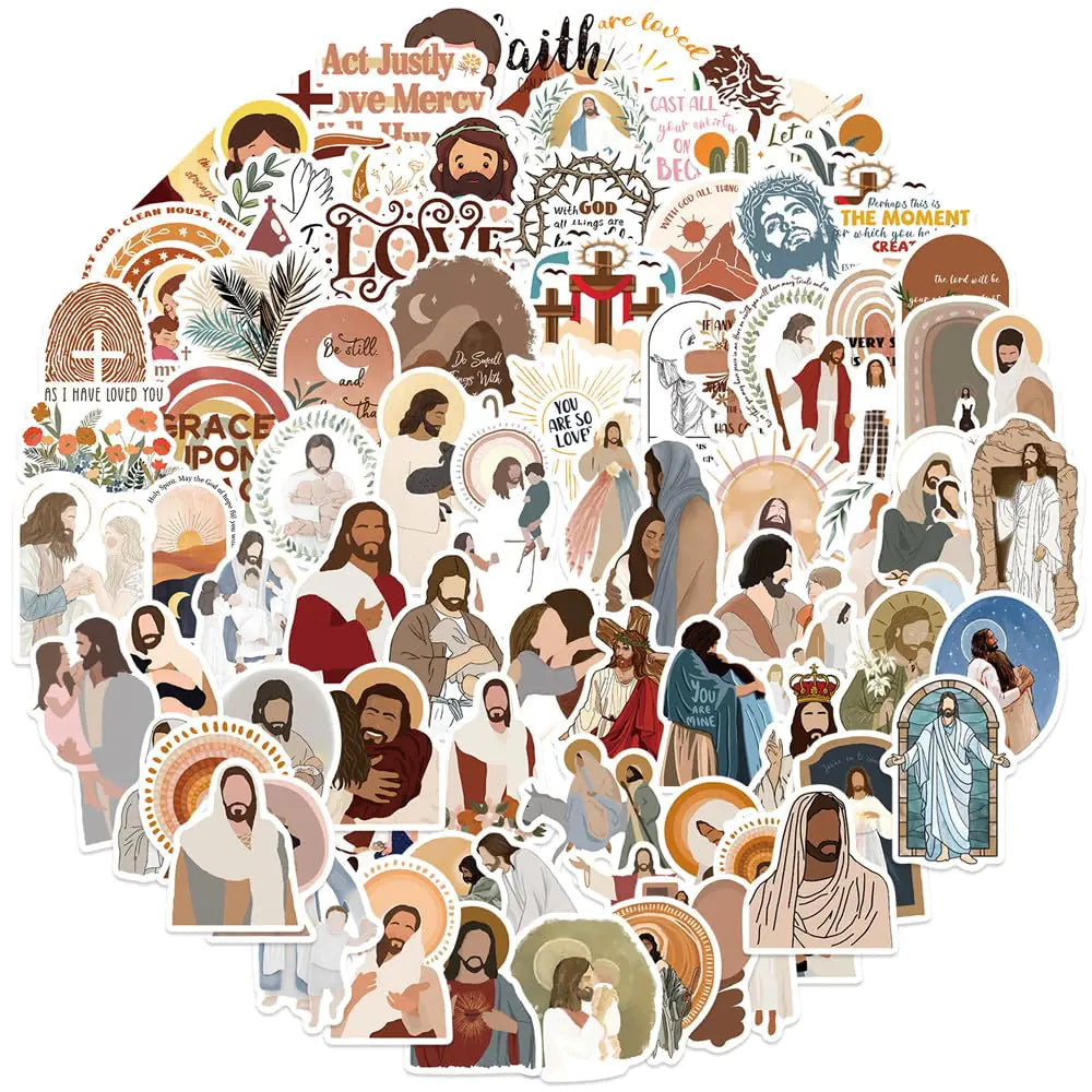 100PCS Religious Stickers
