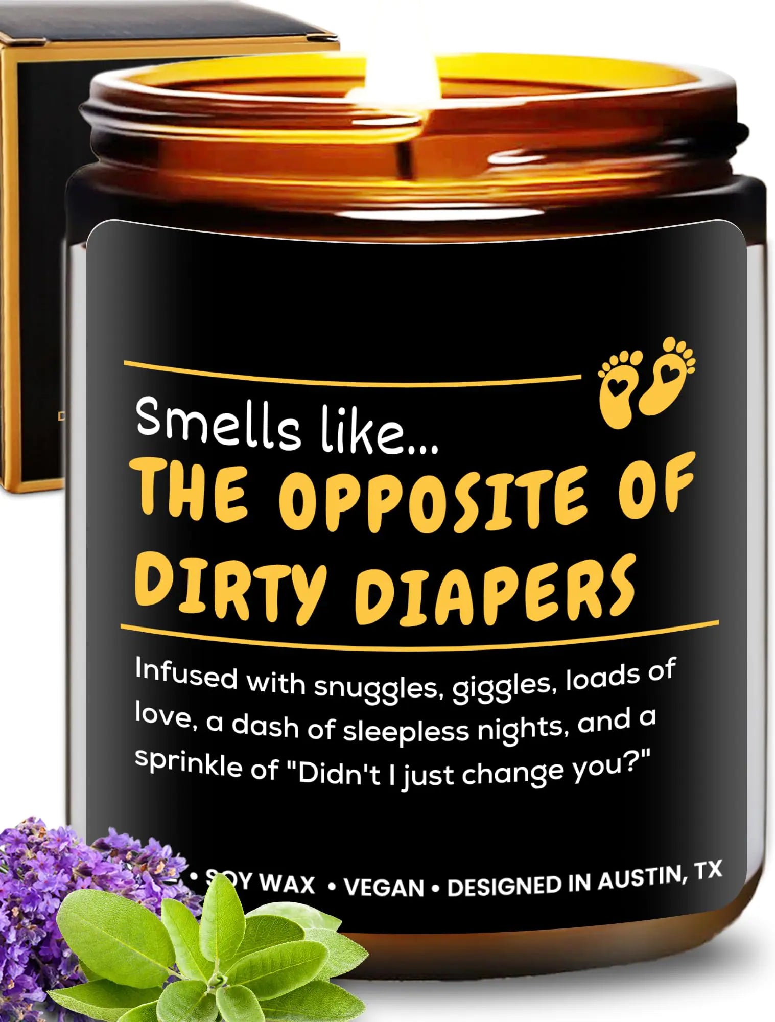 Funny New Mom Gifts Funny Pregnancy Gift for First Time Mom Expecting Mom Gift Baby Shower Gifts for Mom to Be Gift-Ready Candle