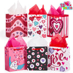 12 Pcs Valentines Day Paper Gift Bags