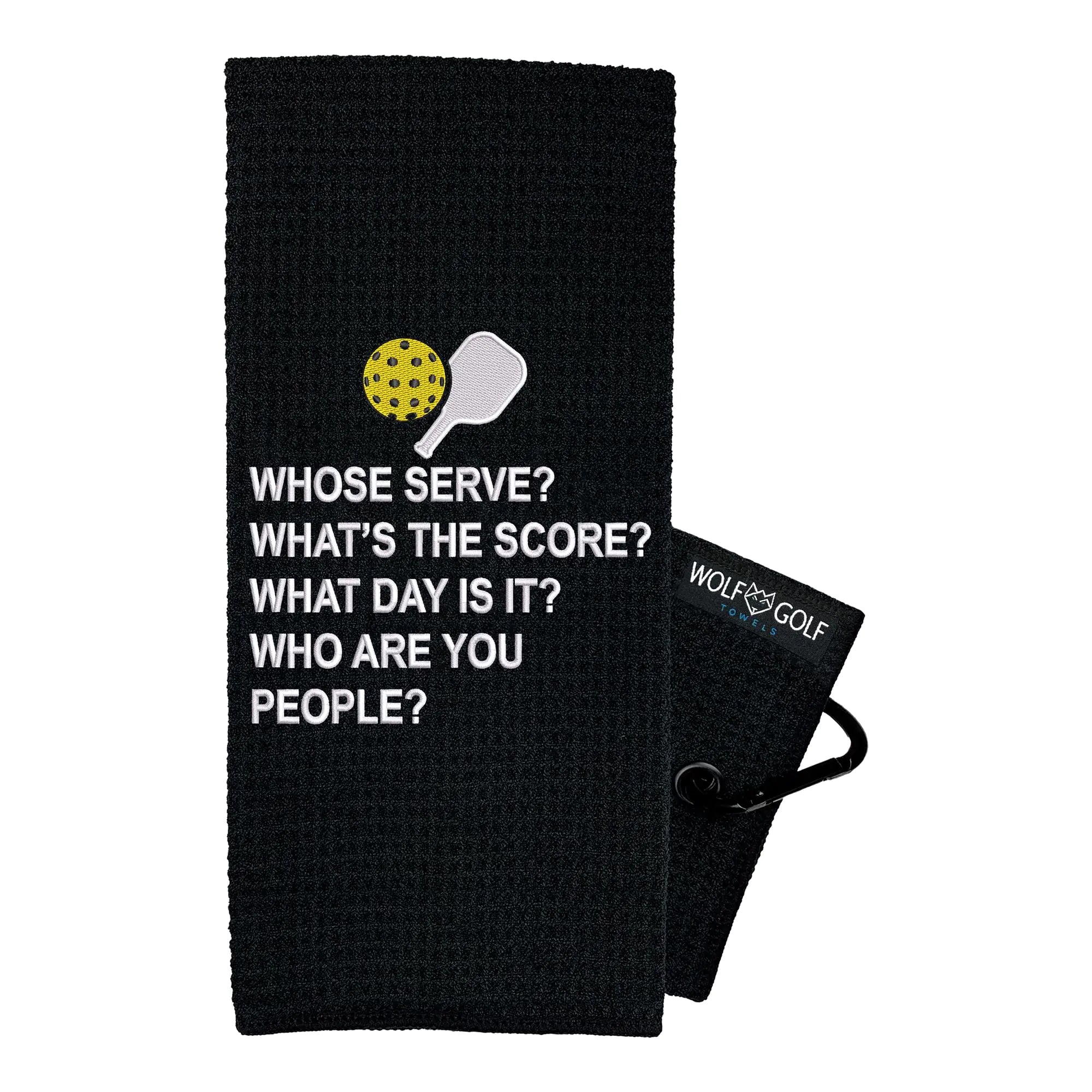 Pickleball Towel | Whose Serve Pickleball Towel | Pickleball Gift | Embroidered Funny Pickleball Towel | Pickleball Gear | Retirement Gift