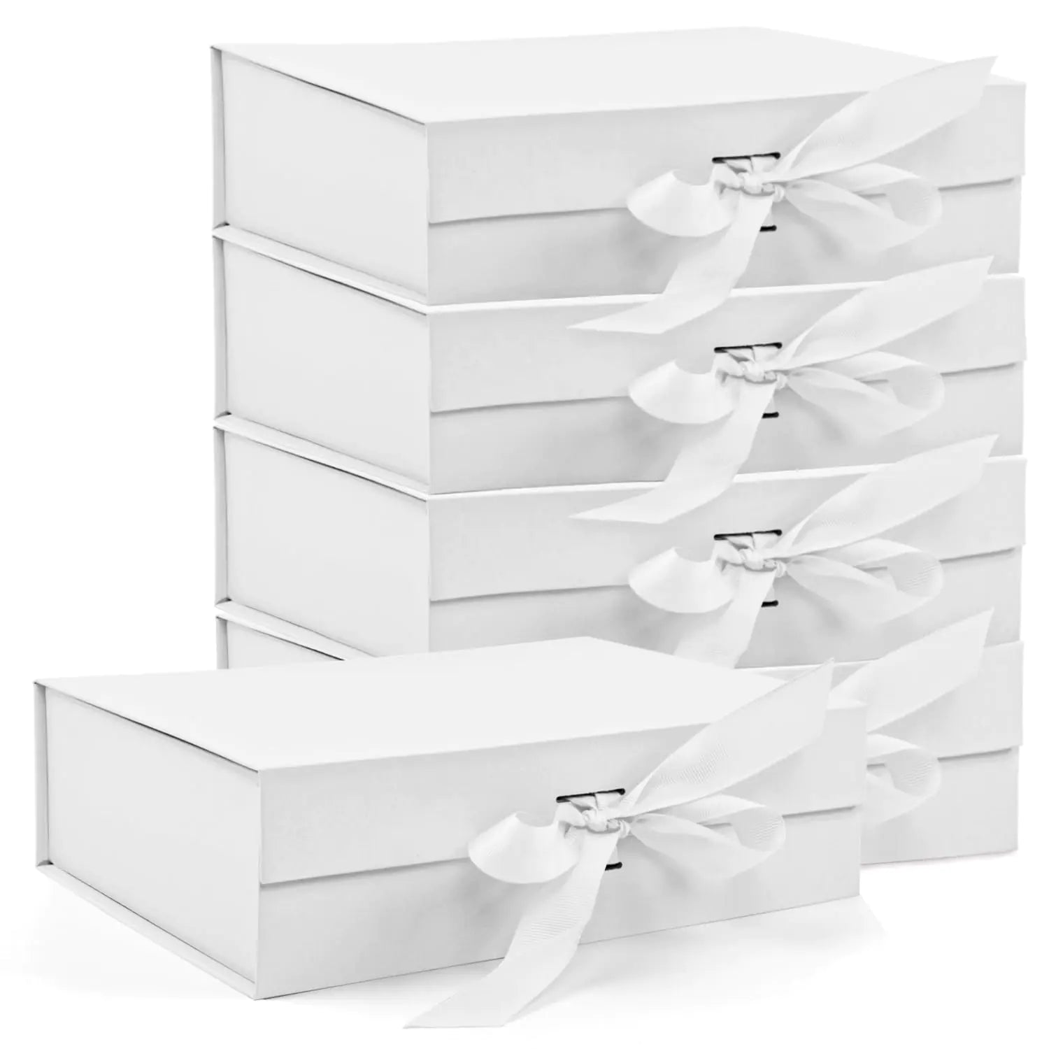 5-Pack Magnetic Lid Gift Box with Ribbon