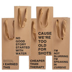 Funny Wine/Alcohol Gift Bag Set - 5 Piece Set
