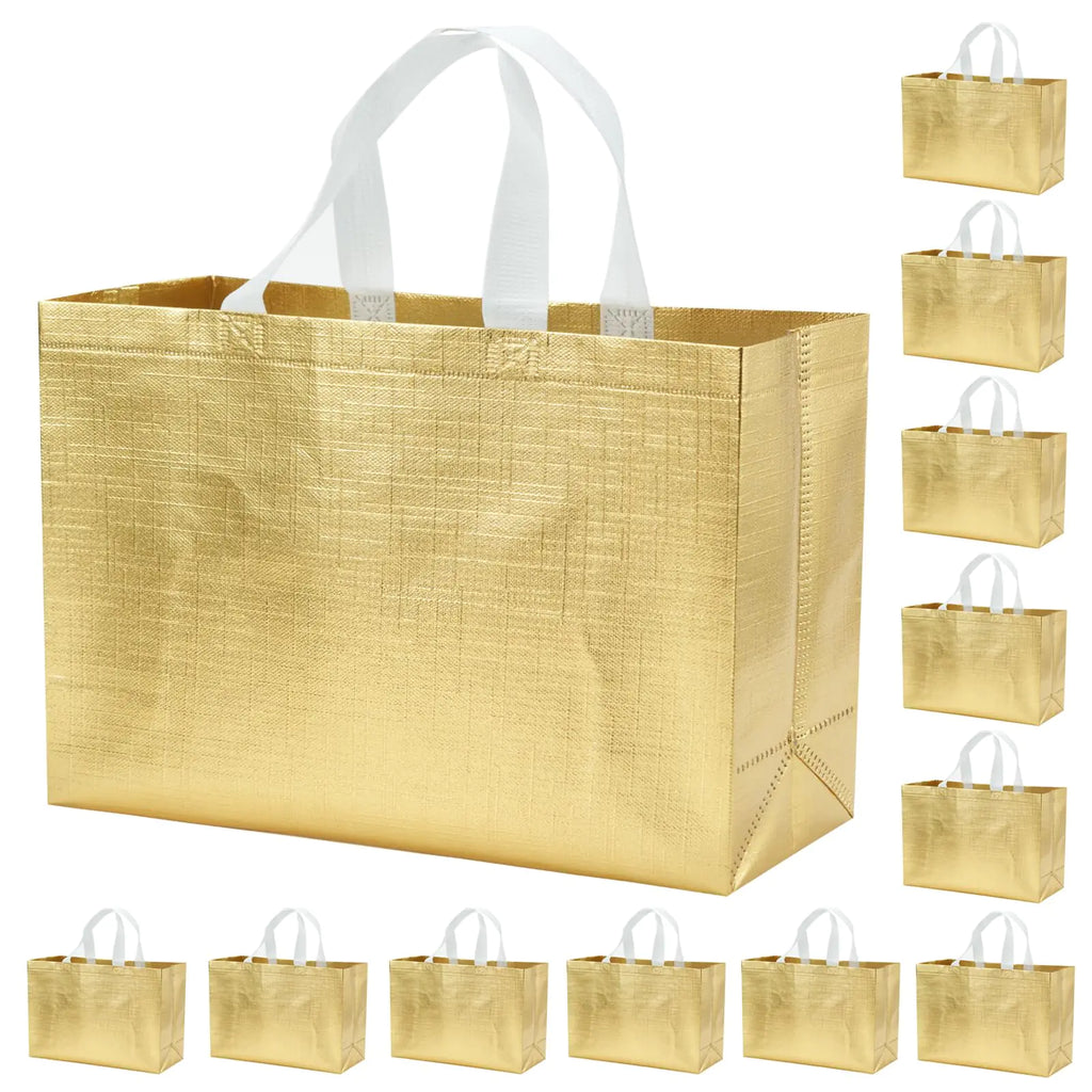 12 PCS Gold Gift Bags