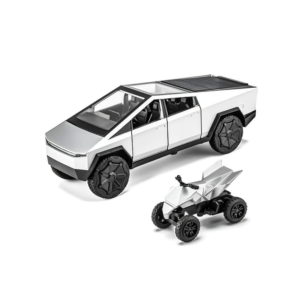 Cybertruck Pickup RV Model with Motorcycle