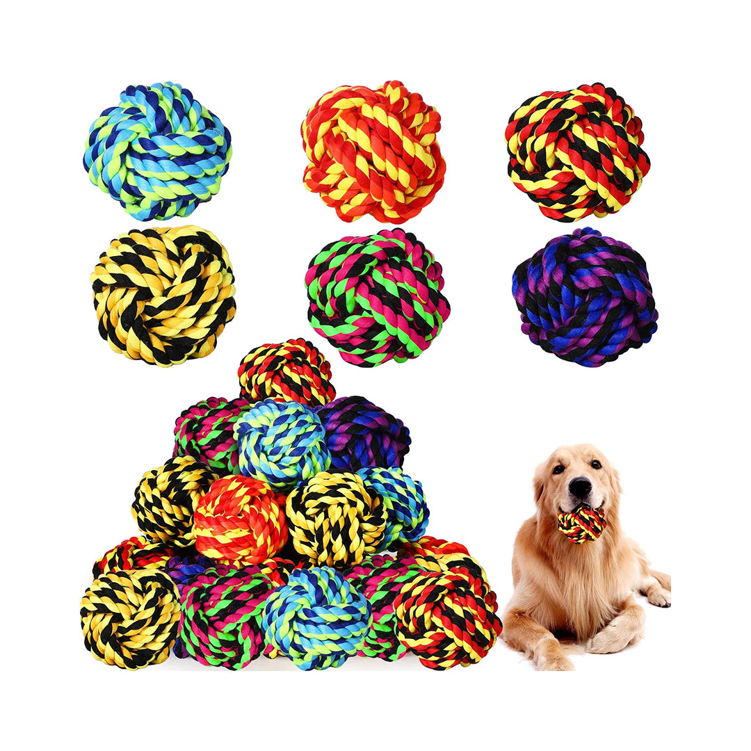 18 Pcs Dog Rope Ball