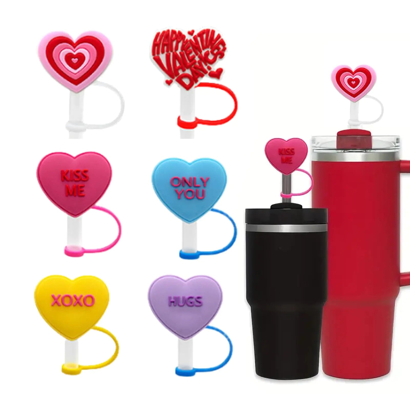 6pcs Straw Covers Cap for Stanley Cup