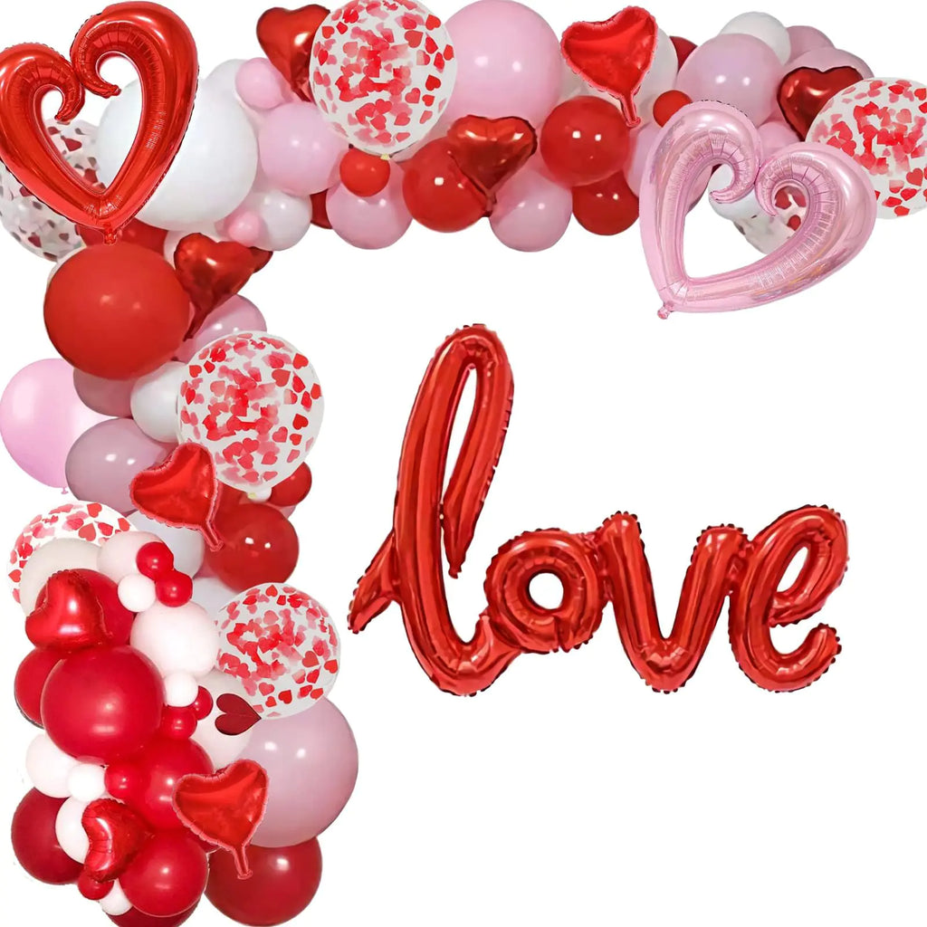 Valentines Day Party Balloons Arch