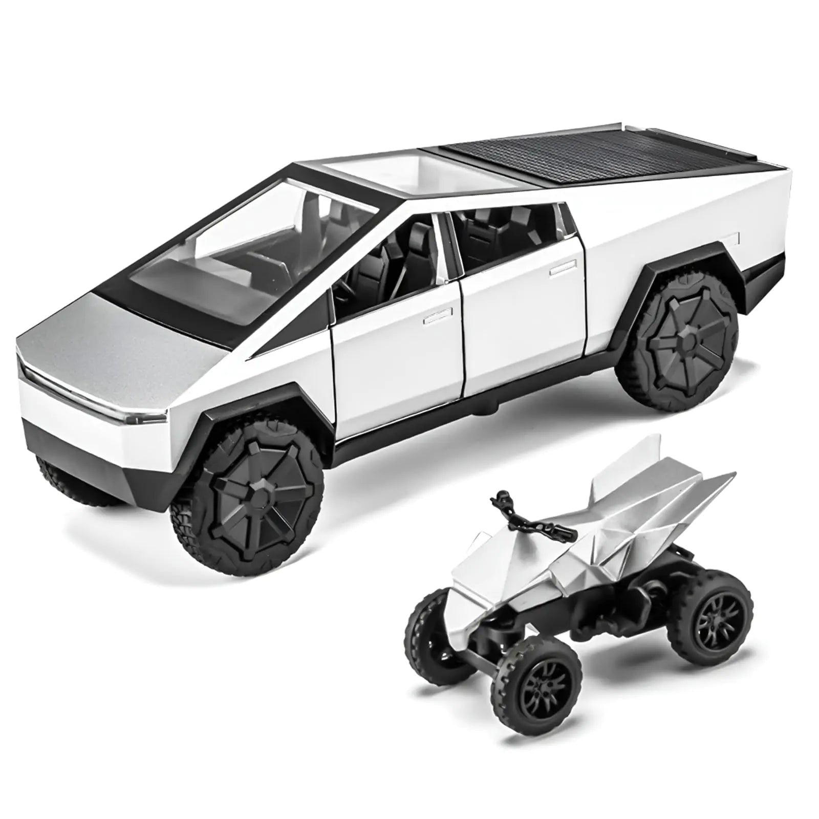 Cybertruck Pickup RV Model with Motorcycle