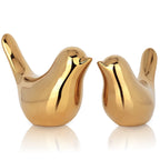 2 Pcs Golden Bird Decor