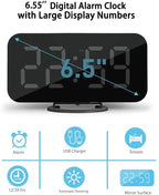 Digital Alarm Clock, Large 6.5"