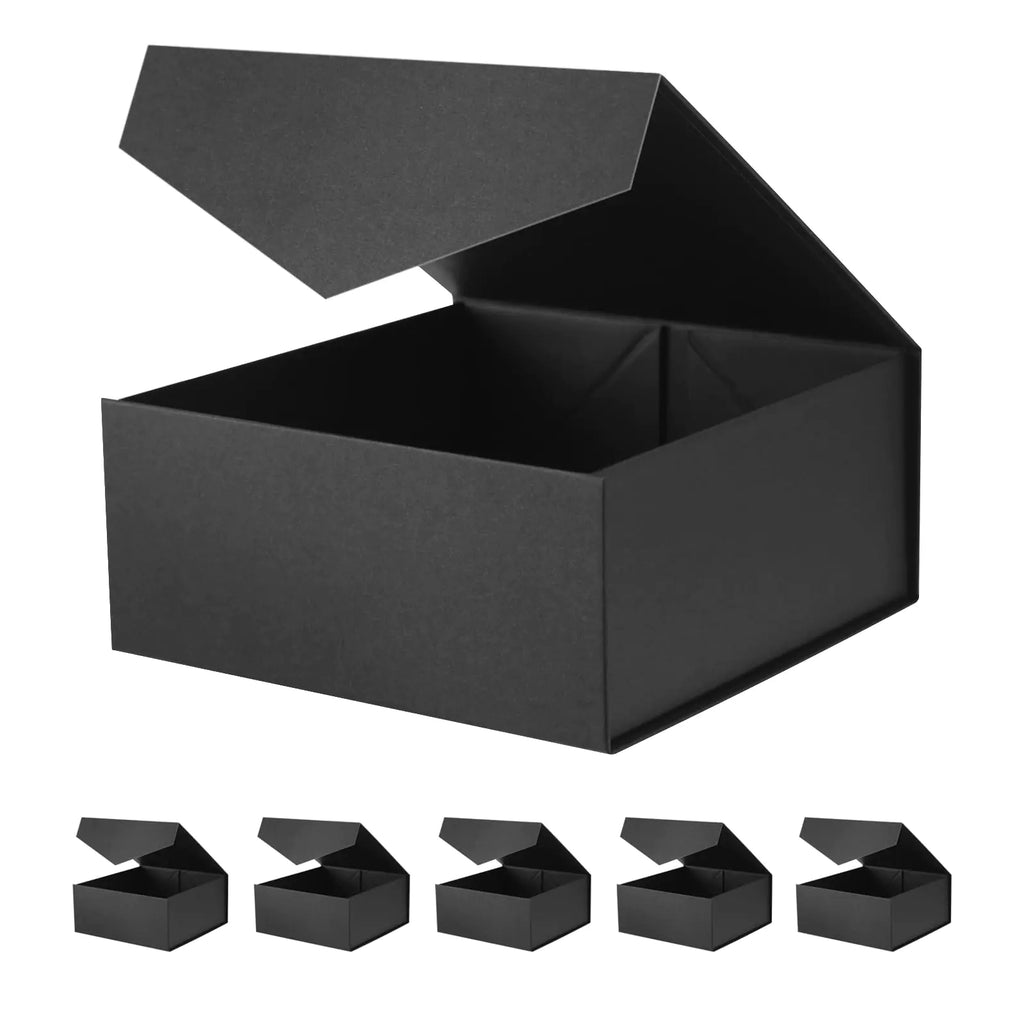 6 Black Gift Boxes